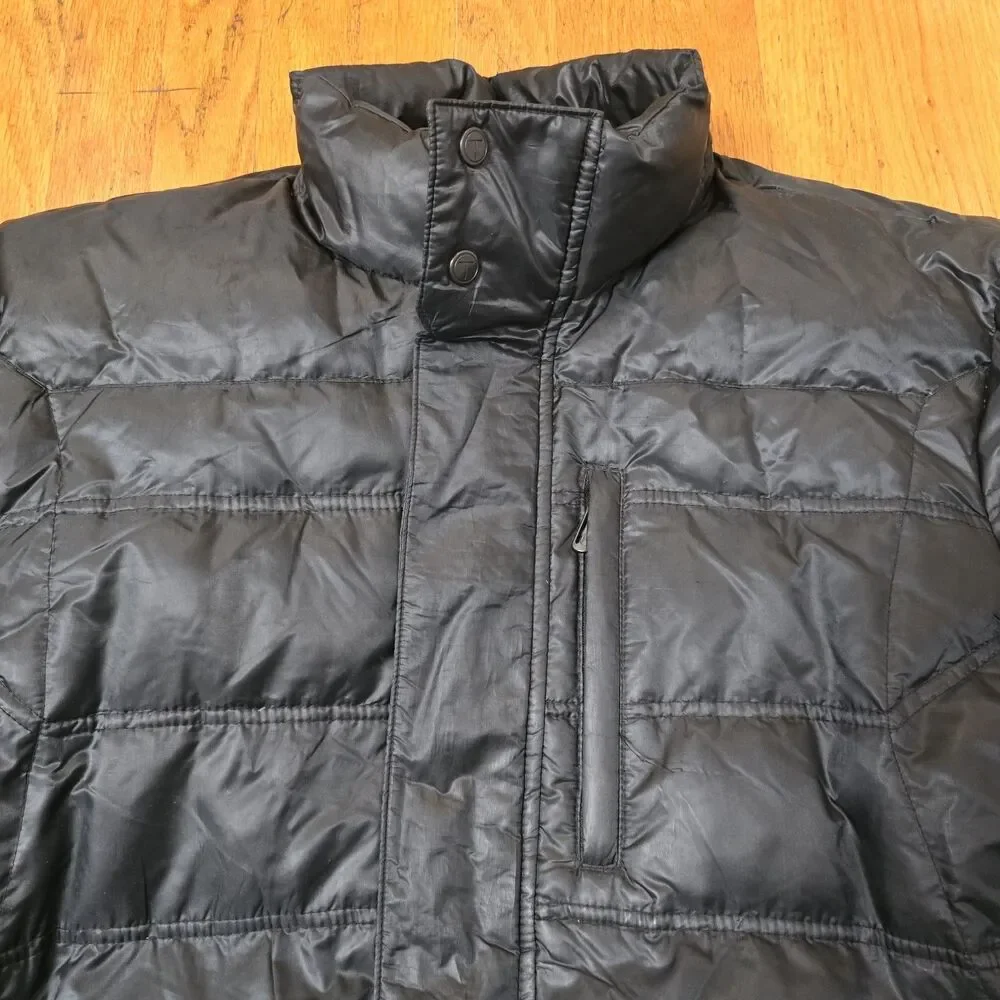 TUMI T TECH Men's Black Puffer Down Jacket Black Quilted  Size XL